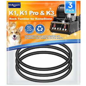 Rock Tumbler Belts Compatible with KomeStone Rock Tumbler Model K1 & K1 Pro & K3, 6 Pack (Not fit for K2 Elite Rock Tumbler)