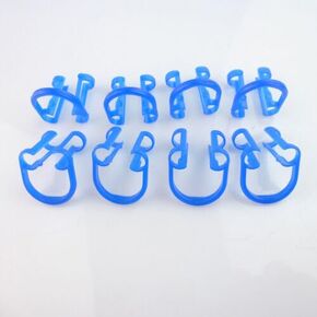 Dental Cotton Roll Holder Disposable Blue Teeth Cilp Holders Dental Isolator Tool Clinic Orthodontic Accessories 100Pcs