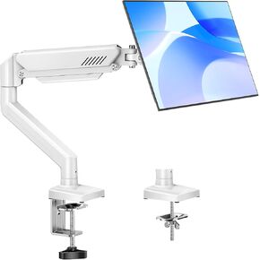 ذراع شاشة فردي لشاشات كمبيوتر مقاس 13-32 بوصة، وشاشات كمبيوتر بوزن 4.4-19.8 رطل، وحامل شاشة للمكتب، وارتفاع حامل شاشة قابل للتعديل، وحامل شاشة VESA للمكتب المنزلي مع قواعد مشبك وحلقة معدنية، لون أسود مجاني in Kuwait