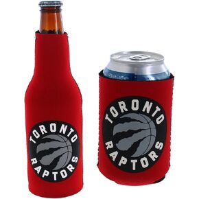 NBA Basketball Team Color Logo Can & Bottle Holder Insulator Beverage Cooler Set (Boston - Solid Logo (Celtics))