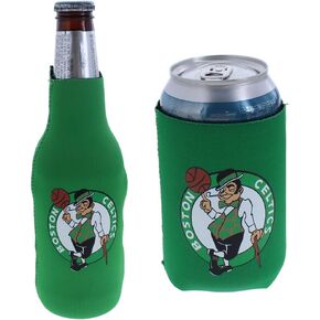 NBA Basketball Team Color Logo Can & Bottle Holder Insulator Beverage Cooler Set (Boston - Solid Logo (Celtics)) in Kuwait