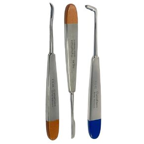ArTlAb-Premium Dental Elevators Etracting Extraction Osteotome Periotome Luxating Elevator Apical Spade Cryer Proximator Elevator Oral Implant, Root Extraction (HEIDBRINK ROOT TIP Pick set of 3)
