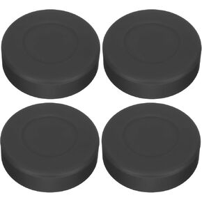 BESPORTBLE 4pcs Rubber Ice Hockey Pucks for Practice and Training Durable Hockey Equipment for Outdoor Use Ideal for Ice Rinks and Backyard Games