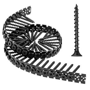 meite Collated Drywall Screws, #6 x 1-5/8" Coarse Thread Wood Screws for Drywall Screw Gun, Phosphate Finish Black Screws for Drywall to Wood (1,000 Counts)