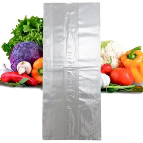 Clear (Natural Color) LDPE Poly (No Venting Holes) - 8"x4"x18" - 500 Bags - 1.40 mil - Clear - LDPOLY8418WF-XHD