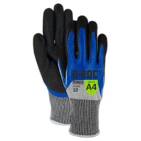 MAGID Liquid-Grip Level A4 Cut Resistant Work Gloves, 24 PR, Sandy Nitrile Coated (Nitrix), Size 10/XL, Glass Handling, 13-Gauge Hyperon Shell (GPD495)