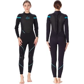 GoldFin Wetsuit for Women, Womens 3mm Wetsuits Fullbody Back Zipper