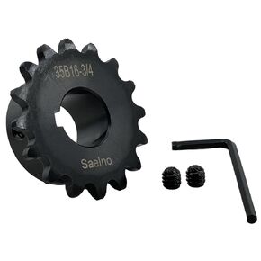 #35 Roller Chain Sprocket Type B 3/4 inch Bore 16 Tooth, Hardened Antirust 1045 Steel Drive Sprockets 35B16-3/4