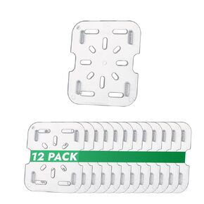 CURTA 12 Pack Plastic Drain Shelf for 1/6 Size Food Pan, Clear, for Kitchen Hotel Restaurant, NSF Listed