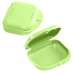 Assorted Retainer Case Box of 12 Individually Sealed, Dental Storage Container for Aligners, Mouth Guards - Yellow, White, Pink, Green, Purple, Blue