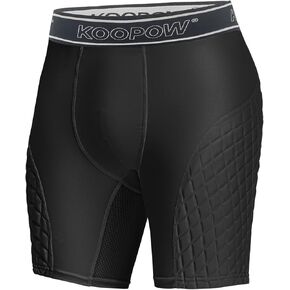 KOOPOW Adult Padded Sliding Shorts Men Slider Shorts Sliding Pads for Baseball, Football, Lacrosse, Hockey