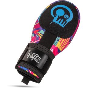 Sliding Mitt, Baseball Skull Logo, Hand Protection, Youth and Adult Sizes, Baseball and Softball Hand Guard - Elastic Compression Strap
