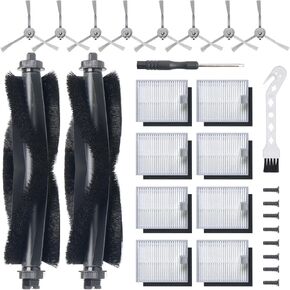 Replacement Parts Accessories for Eufy L60 Series Eufy L50 Series Robot Vacuums Accessory kit, 2 Roller Brush, 8 HEPA Filters and Foam Filters, 8 Side Brushes, 1 Screwdriver, 1 Clean Tool
