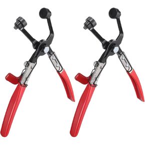 HARFINGTON 2pcs Hose Clamp Pliers Spring Clips Angled Hose Clamp Plier for Fuel Coolant Lines Vehicles Automotive Coolant Radiator Heater Water Hose