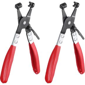HARFINGTON 2pcs Hose Clamp Pliers Spring Clips Flat Band Hose Clamp Plier for Fuel Coolant Lines Vehicles Automotive Coolant Radiator Heater Water Hose