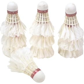 كرات الريشة الفاخرة من ريش الدجاجة الحقيقية من أيكونيكال، عدد 10، باللون الأبيض in Kuwait