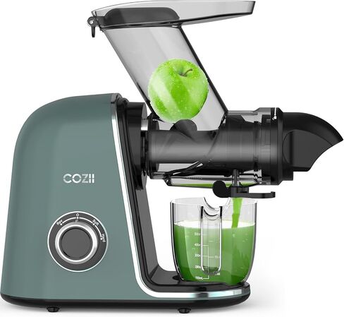 COZII Cold Press Juicer,Slow Masticating Juicer Soft/hard Mode & Quiet Motor,3.6 Inch Large Feed Chute For Vegetable and Fruit,Easy to Clean 150W Juice Machines,Dishwasher Safe,High Juice Yield in Saudi Arabia