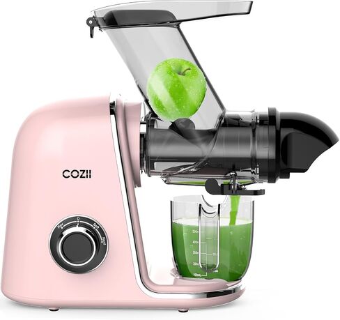 COZII Cold Press Juicer,Slow Masticating Juicer Soft/hard Mode & Quiet Motor,3.6 Inch Large Feed Chute For Vegetable and Fruit,Easy to Clean 150W Juice Machines,Dishwasher Safe,High Juice Yield in Saudi Arabia
