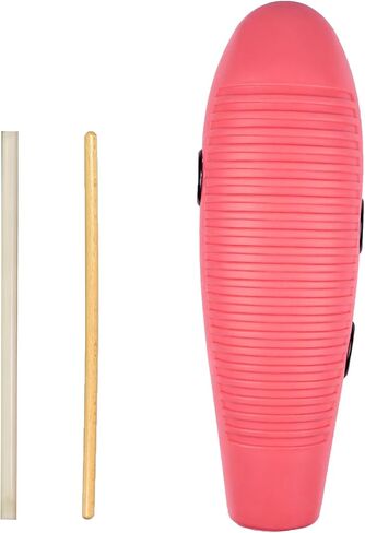Soulmate Guiro Instrument 3.9"x13" Fish Shaped Latin Percussion Instrument with 2 Scrapers Guiro Shaker Musical Training Tool for Beginners and Live Performanc Professional Band Accompaniment, Pink in Saudi Arabia