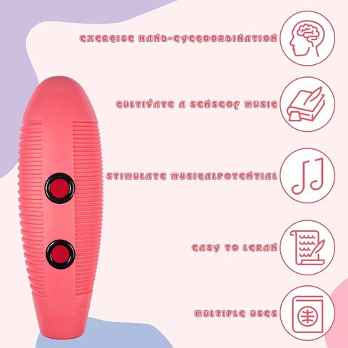 Soulmate Guiro Instrument 3.9"x13" Fish Shaped Latin Percussion Instrument with 2 Scrapers Guiro Shaker Musical Training Tool for Beginners and Live Performanc Professional Band Accompaniment, Pink in Saudi Arabia