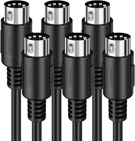 3 Pack Premium 3FT MIDI Cable, Stable & Fast Transmission and Long-Lasting MIDI Cables, Male to Male 5-Pin MIDI Cable for MIDI Keyboard, Electronic Piano, Electronic Drum in Kuwait