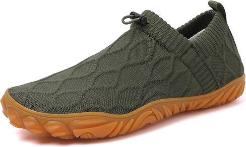 Men's Wide Toe Box Barefoot Shoes Slip-On Running Sneakers Trail-Runners Zero Drop Sole Walking Shoes in Saudi Arabia