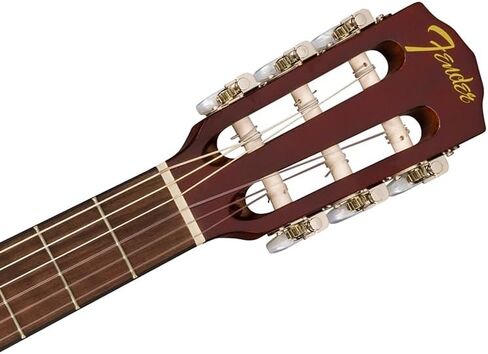 جيتار صوتي من Fender FA-15N 3/4 من النايلون، لوحة أصابع من خشب الجوز، طبيعي - 0971160121 حزمة مع 12 قطعة جيتار وقماش تلميع الصوت السائل in Kuwait