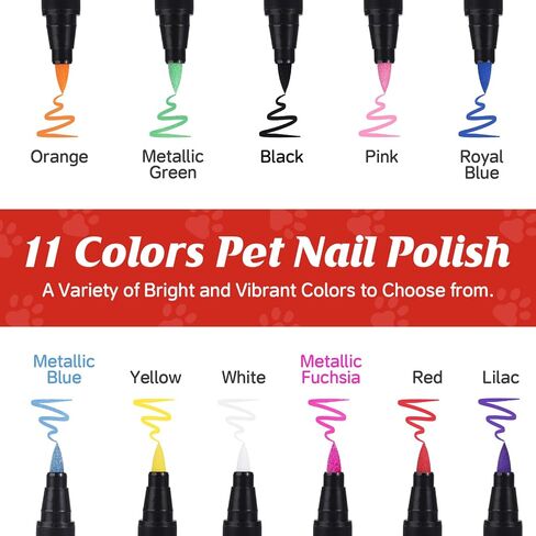 Christmas Dog Nail Polish Pens Quick Dry,Christmas Special Packaging,12 Colors Safe Dog Nail Polish Set to DIY Pretty Nails, Ideal Gifts for Dogs Cats Light Dark Nails,Odorless, Non-Toxic,Water-Based in Saudi Arabia