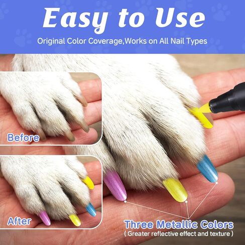 Christmas Dog Nail Polish Pens Quick Dry,Christmas Special Packaging,12 Colors Safe Dog Nail Polish Set to DIY Pretty Nails, Ideal Gifts for Dogs Cats Light Dark Nails,Odorless, Non-Toxic,Water-Based in Saudi Arabia