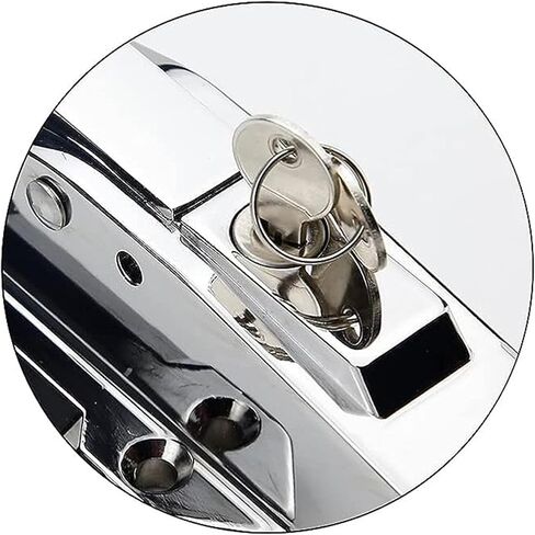 Walk in Cooler Door Handle,Freezer Door Handle, Walk in Cooler Door Closer Complete Latch Kit, Offset -1/5 In-3/5 in (Silver, 1/5 In-3/5 in(Offset)) in Saudi Arabia