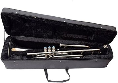 مصنوع من النحاس المطلي بالكروم من ترومبون Bb مع حافظة + Mp فضي in Kuwait