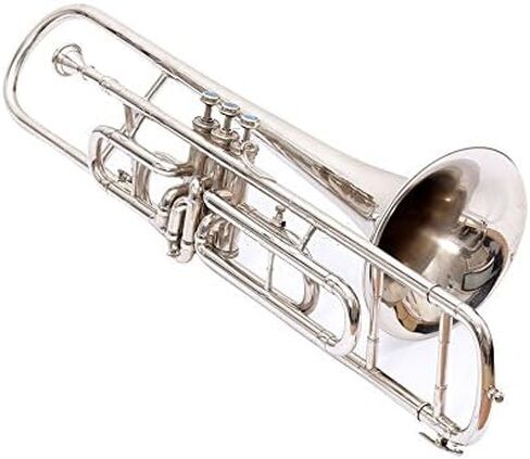 مصنوع من النحاس المطلي بالكروم من ترومبون Bb مع حافظة + Mp فضي in Kuwait