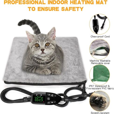 سرير قطط مُدفأ للقطط الداخلية، بيت قطط قابل للطي مع وسادة تدفئة قابلة للإزالة للقطط، سرير قطط مغطى بالكلاب الصغيرة، مخبأ للكهف مع وسادة خدش، للاستخدام في جميع المواسم in Kuwait