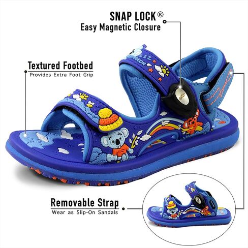 Gold Pigeon Shoes Easy SNAP LOCK Outdoor Water Kids Toddler Sandals for Girls & Boys. Everyday, Vocation, Pool, Summer, Beach Essentials. in Kuwait