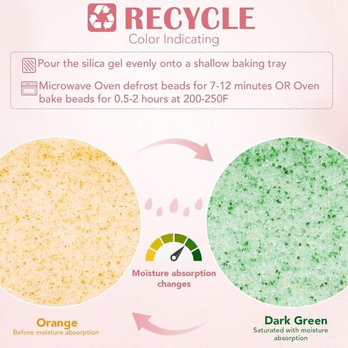 VOISEN Silica Gel Flower Drying, 5LBS Silica Gel for Drying Flowers,Color Indicating Flower Preservation Kit Contains Flowers Desiccant, Brush, Gloves, 6.7 L Plastic Box in Kuwait