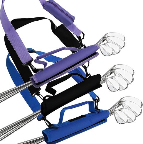 Lightweight Golf Club Bags for Men Women Kids Mini with Pouch Driving Range Course Clubs Carrier Small Sunday Golf Bag Carry Case Black Blue Purple in Kuwait