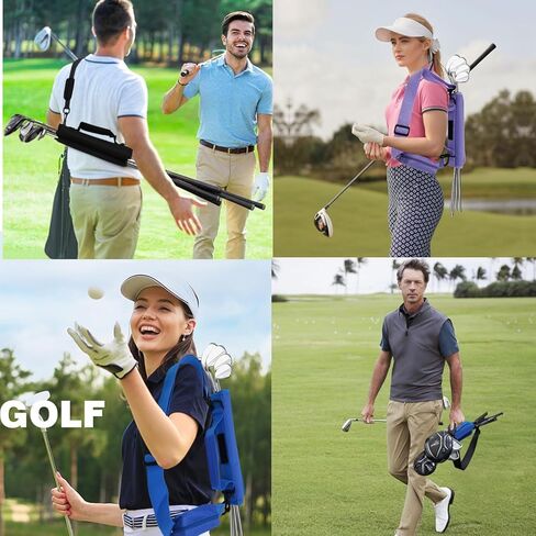 Lightweight Golf Club Bags for Men Women Kids Mini with Pouch Driving Range Course Clubs Carrier Small Sunday Golf Bag Carry Case Black Blue Purple in Kuwait