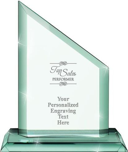 6.5" Personalized Crystal Trophy- Achievement Ivy Jade Crystal Award with Customized Engraving Prime in Saudi Arabia