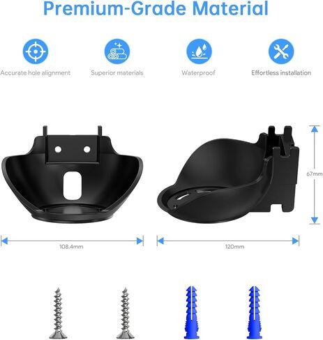 White Wall Mount Holder for All-New Amazon Echo Spot 2024, Amazon Echo Spot (2024 Release) Stand Bracket, Echo Spot Stand, Wall Bracket, Wire Organizer, Accessories in Saudi Arabia