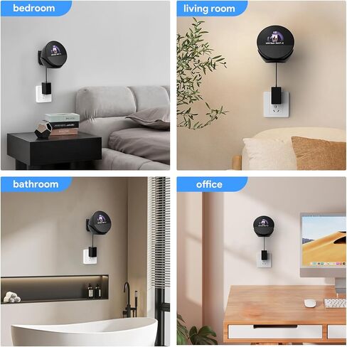 White Wall Mount Holder for All-New Amazon Echo Spot 2024, Amazon Echo Spot (2024 Release) Stand Bracket, Echo Spot Stand, Wall Bracket, Wire Organizer, Accessories in Saudi Arabia