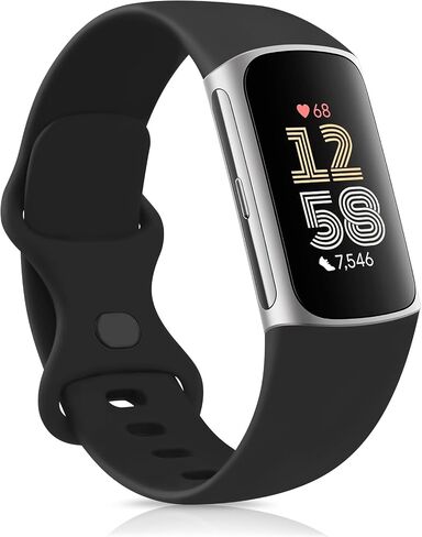 Meliya for Fitbit Charge 6 / Charge 5 Bands Women Men, Soft Silicone Adjustable Wristband Replacement Sport Straps for Fitbit Charge 5 / Charge 6 in Kuwait