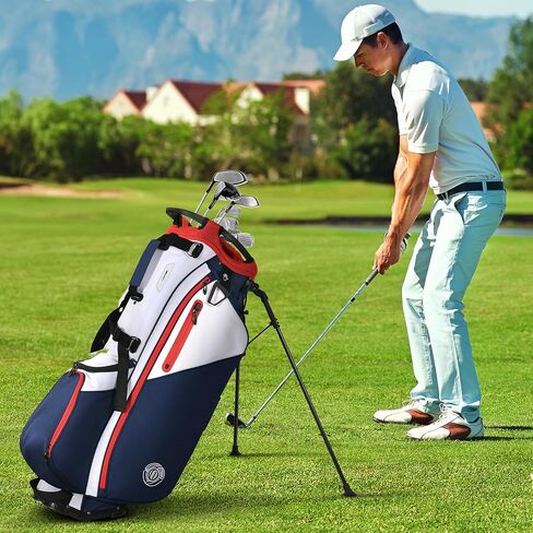 14 Way Golf Stand Bag, Lightweight Golf Bag with Stand for Men Women, Standing Golf Club Bags with Padded Ergonomic Double Strap, Full Length Dividers, Multiple Pockets, Rain Hood in Saudi Arabia