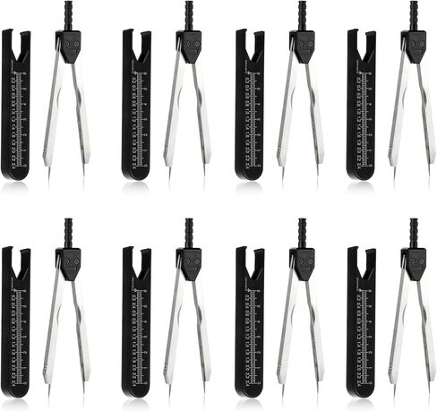 8 Pack ECG Calipers for Nurses, Metal ECG Caliper with Ruler, Electrocardiogram Divider for Nursing，Electrocardiographs Measuring Tool for Doctors, Gift for Nurses, Medical Student - Black in Kuwait