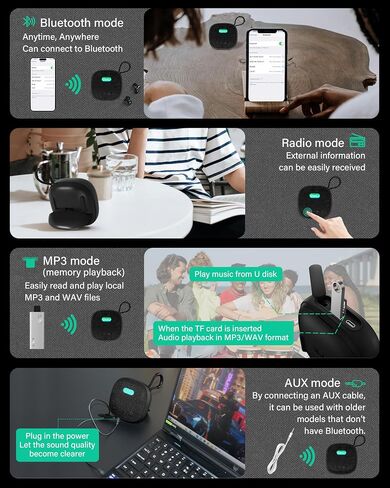 ONES MusPlay Wireless Speaker with Earbuds 2-in-1, Hi-Res Audio, Smart [ Bluetooth/AUX / MP3 ] [ Game/Music Mode ] [ 24 Hrs Speaker / 60 Hrs Earbud Ultra-Long Playback ] Portable Compact in Saudi Arabia