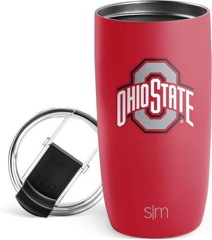 Simple Modern Officially Licensed Collegiate Ohio State Buckeyes 16oz Travel Coffee Tumbler with Flip Lid | NCAA Football Gifts for Men, Women | Voyager Collection | Ohio State University in Kuwait