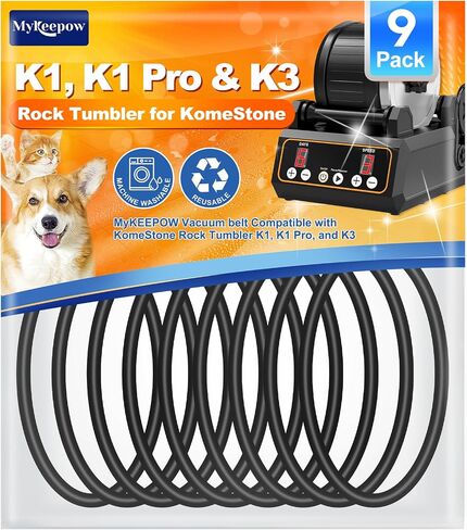 Rock Tumbler Belts Compatible with KomeStone Rock Tumbler Model K1 & K1 Pro & K3, 6 Pack (Not fit for K2 Elite Rock Tumbler) in Saudi Arabia