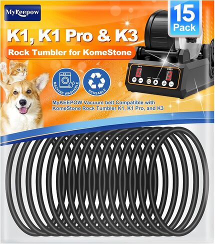 Rock Tumbler Belts Compatible with KomeStone Rock Tumbler Model K1 & K1 Pro & K3, 6 Pack (Not fit for K2 Elite Rock Tumbler) in Saudi Arabia