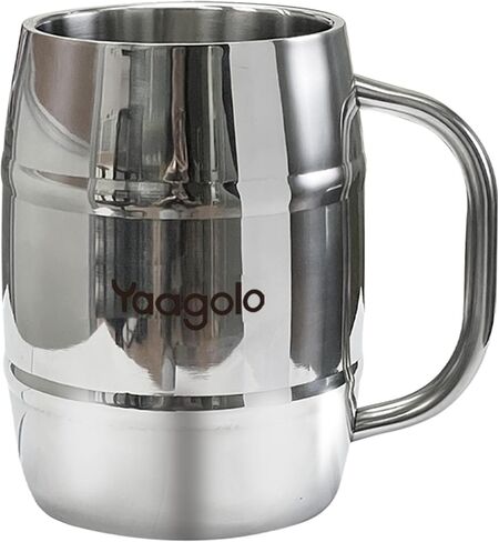 Beer Mug, 32oz Double Wall Stainless Steel Beer Stein with Handle, Insulated Stein Mug for Cold Drinks, Hot Coffee, Milk, Shatterproof Cups for Men Women, Gift for Beer Lovers in Saudi Arabia