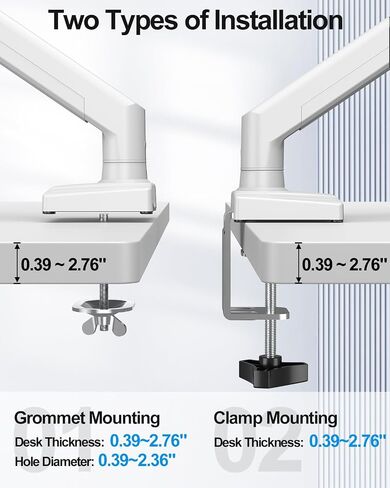 Single Monitor Mount Arm Fits Monitor up to 32 Inch, Monitor Desk Mount Holds 4.4-19.8lbs Computer Screen, Full Motion Gas Spring Monitor Desk Mount, VESA Mount 75x75, 100x100, Freelift in Saudi Arabia