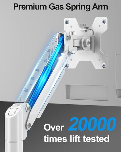Single Monitor Mount Arm Fits Monitor up to 32 Inch, Monitor Desk Mount Holds 4.4-19.8lbs Computer Screen, Full Motion Gas Spring Monitor Desk Mount, VESA Mount 75x75, 100x100, Freelift in Saudi Arabia